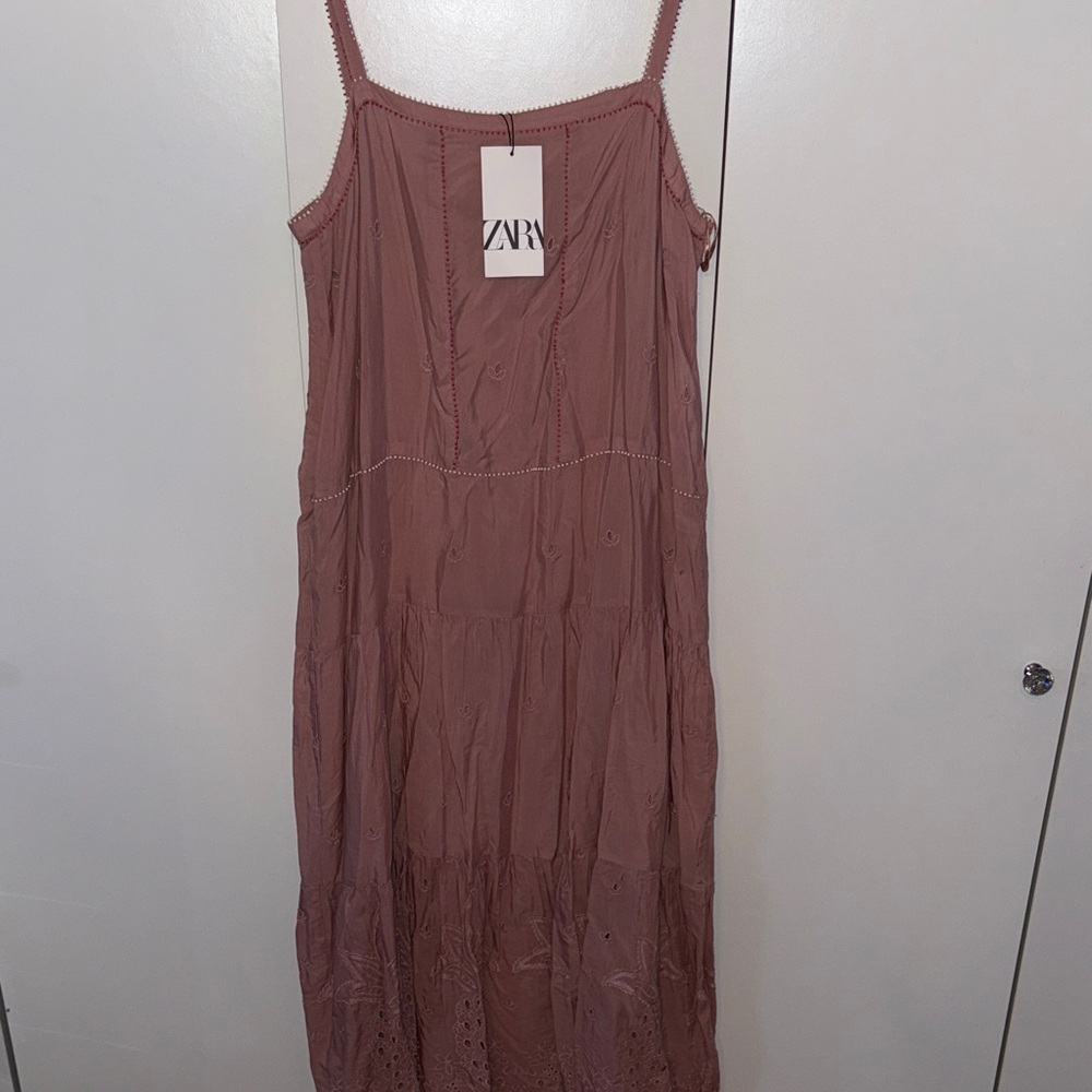 Zara Dusty Rose Maxi Dress